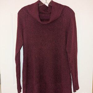 New Ann Taylor Factory Burgundy Cowl Neck Tunic Sweater - Size Small